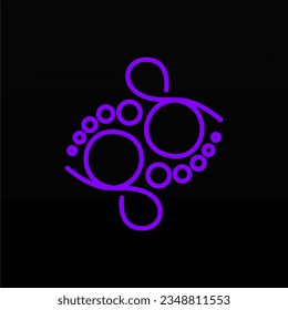 Plantilla de diseño de logotipo de impresión de pies. Concepto de logotipo de pie