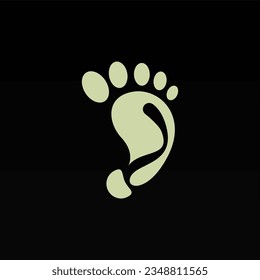 Foot print logo design template. Foot logo concept