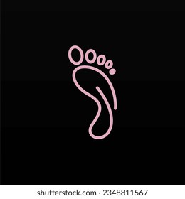 Foot print logo design template. Foot logo concept