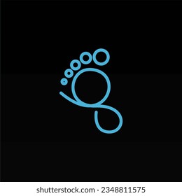 Foot print logo design template. Foot logo concept