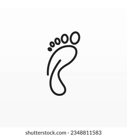 Foot print Logo Design Vorlage. Logo-Konzept für Fußball