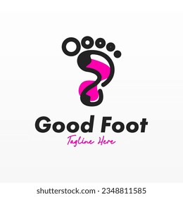Foot print logo design template. Foot logo concept