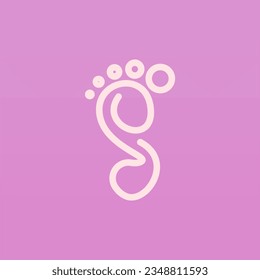 Foot print logo design template. Foot logo concept