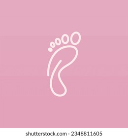 Foot print logo design template. Foot logo concept