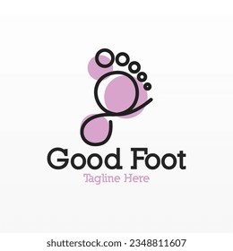 Foot print logo design template. Foot logo concept