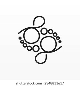 Plantilla de diseño de logotipo de impresión de pies. Concepto de logotipo de pie
