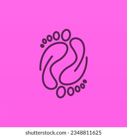 Foot print logo design template. Foot logo concept