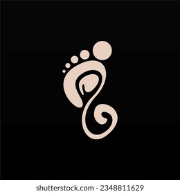 Foot print logo design template. Foot logo concept