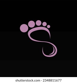 Foot print Logo Design Vorlage. Logo-Konzept für Fußball