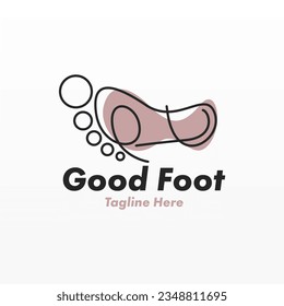 Foot print Logo Design Vorlage. Logo-Konzept für Fußball