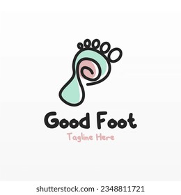 Foot print logo design template. Foot logo concept
