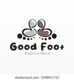 Foot print logo design template. Foot logo concept
