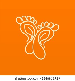 Foot print Logo Design Vorlage. Logo-Konzept für Fußball