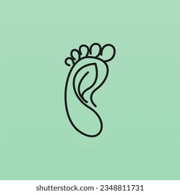 Foot print logo design template. Foot logo concept