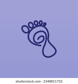 Foot print Logo Design Vorlage. Logo-Konzept für Fußball