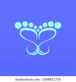 Foot print logo design template. Foot logo concept