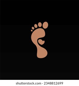 Foot print logo design template. Foot logo concept