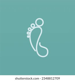 Foot print logo design template. Foot logo concept