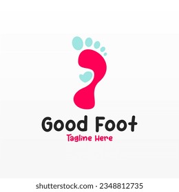 Foot print logo design template. Foot logo concept