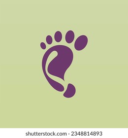 Foot print Logo Design Vorlage. Logo-Konzept für Fußball
