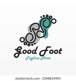 Foot print logo design template. Foot logo concept