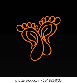 Foot print Logo Design Vorlage. Logo-Konzept für Fußball