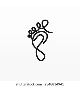 Foot print logo design template. Foot logo concept