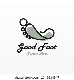 Foot print logo design template. Foot logo concept