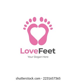 Foot print logo. Feet icon vector isolated on white background. Vector illustration flat design style.