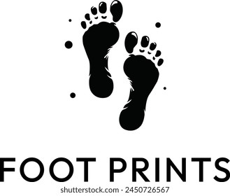 foot print logo, foot print flat icon, Human footprint footstep  logo