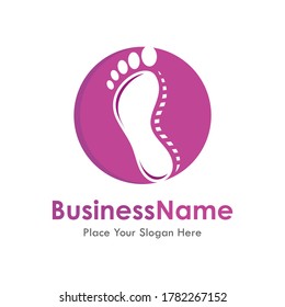 Foot print logo vector template. Suitable for business, web, label, art and health