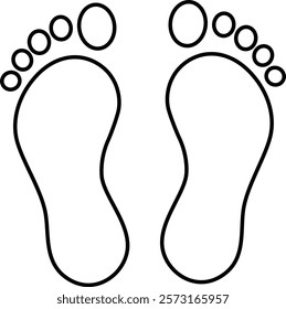 Foot print outline icon design