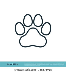 Foot Print, Paw Print Animal / Pet Icon Vector Logo Template Illustration Design. Vector EPS 10.