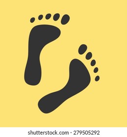 Foot print sign