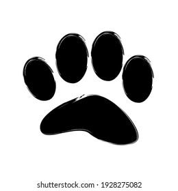 Foot print silhouette symbol vector