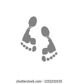 foot print simple design symbol vector