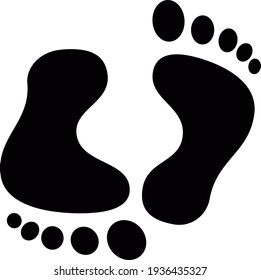 Foot Print Simple Vector Illustration