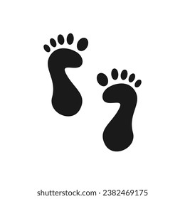 Foot print symbol icon vector.