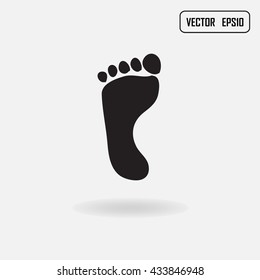 Foot print symbol, Vector illustration