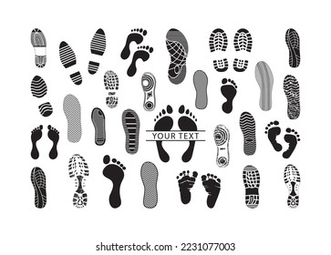 Foot Print vector For Print, Foot Print vector Clipart, Foot Print vector Illustration