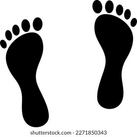 foot print vector icon illustration on white background..eps