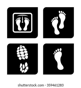 foot print  - vector icon set
