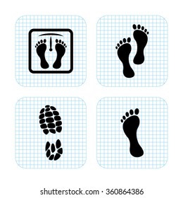 foot print  - vector icon set