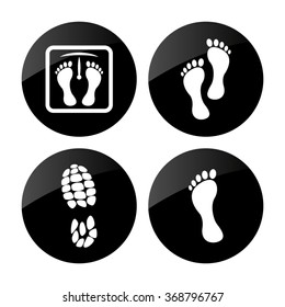 foot print  - vector icon set