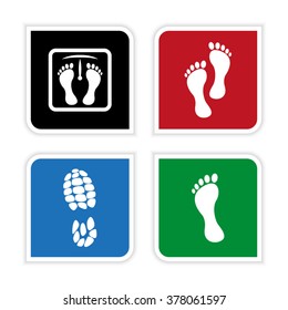 foot print  - vector icon set