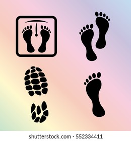 foot print - vector  icon set
