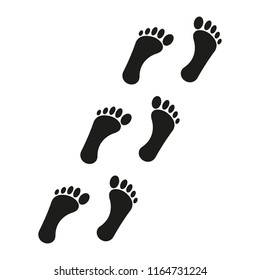 foot print vector icon, foot step icon 