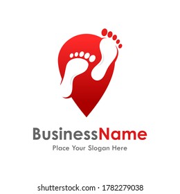 foot print vector logo template. Suitable for business, web, health, navigation and art