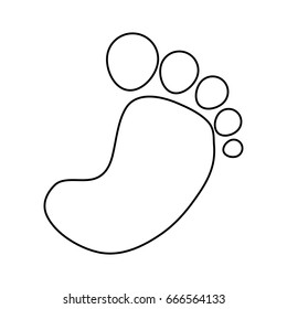 Foot Prints Baby Stock Vector (Royalty Free) 666564133 | Shutterstock