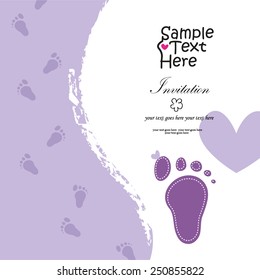 Foot prints card